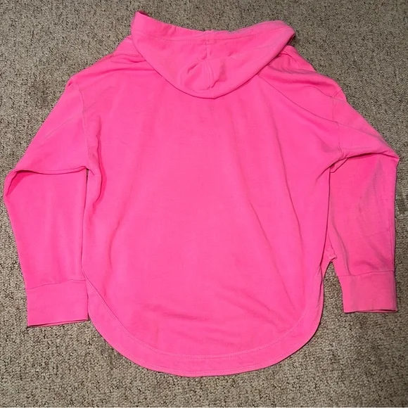 anthropologie Pilcro Warfside Hooded Sweatshirt Bright Pink Sz XL Oversized - Picture 13 of 13